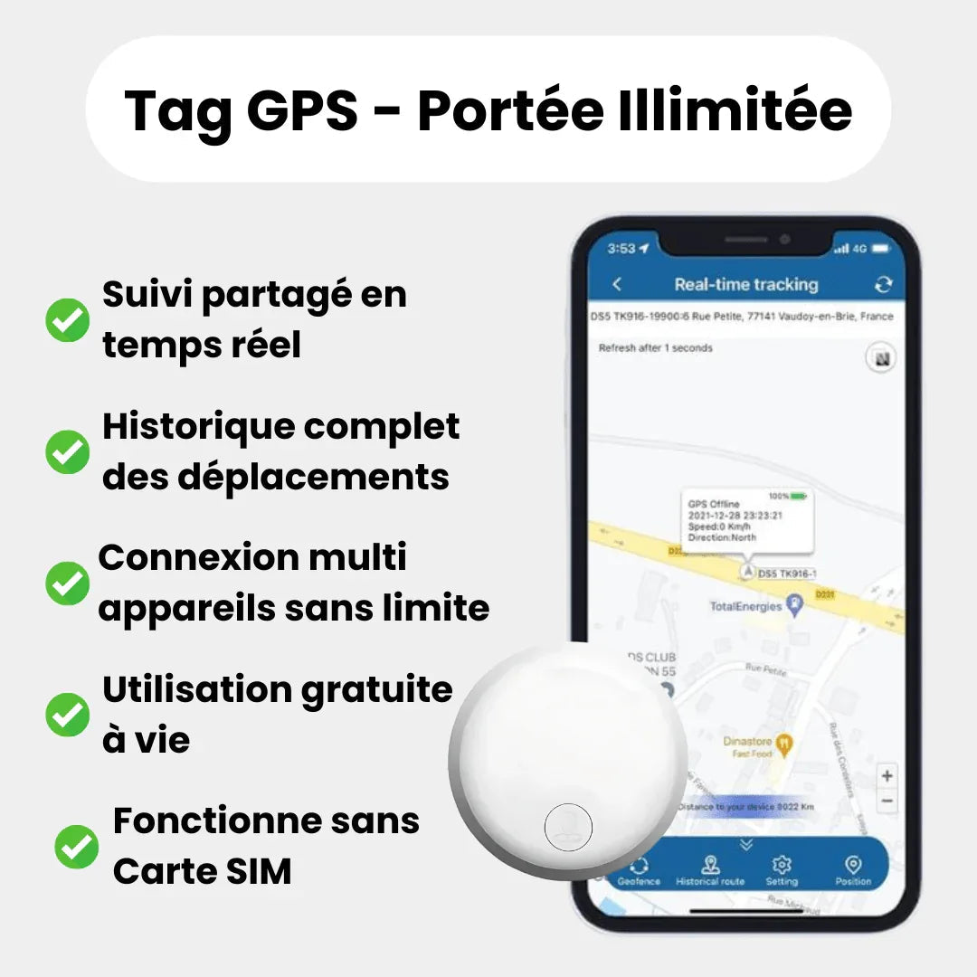 Traceur GPS Enfant Sans Abonnement - Rondor - ANDROID / iOS